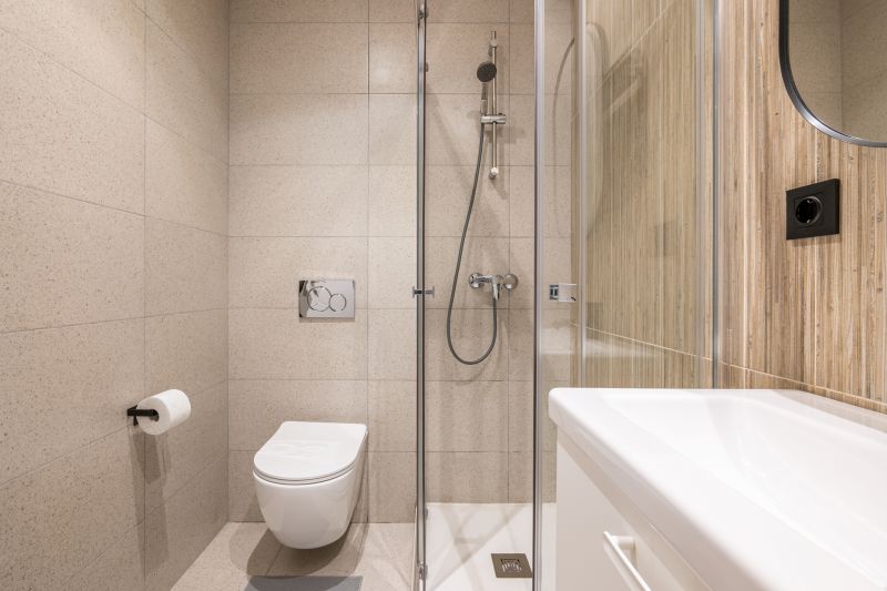 Compact Shower with Space-Saving Door